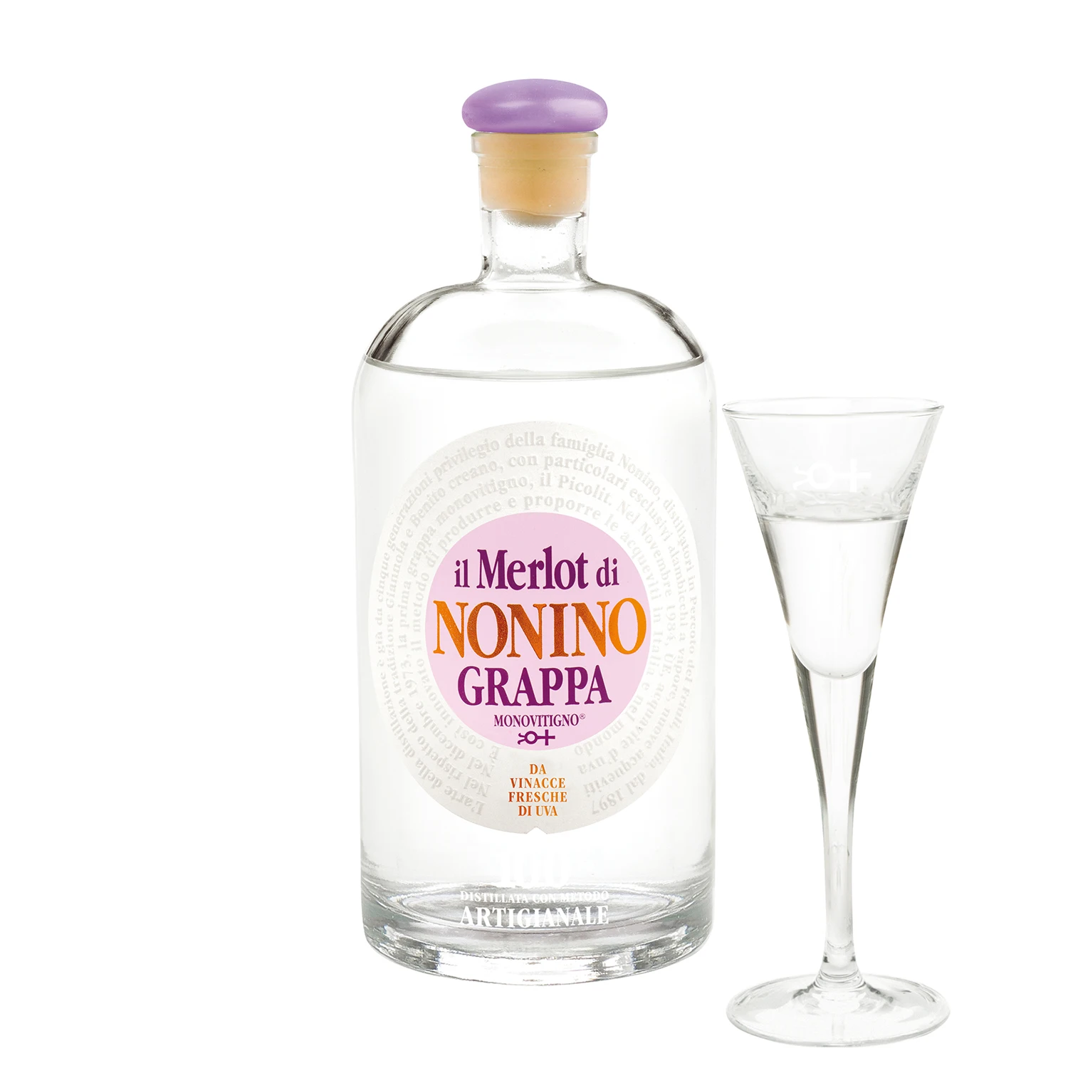  Итальянское белое виски высокого качества OEM Grappa Nonino Monovitigno Merlot 700