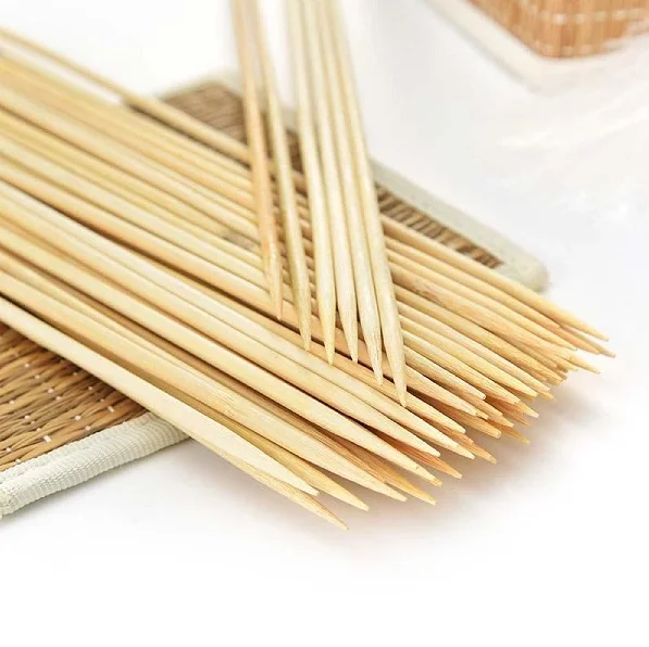 BBQ round Bamboo Sticks and Skewers Heat Resistant Home Cleaning Tools for Restaurants