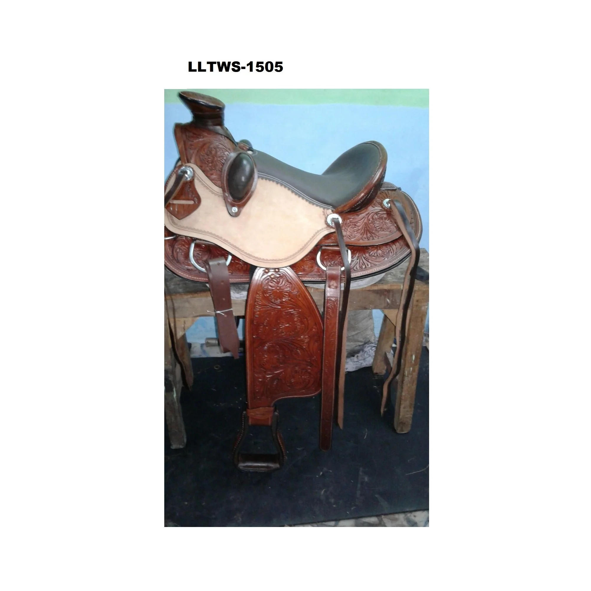 Кожаное седло для верховой езды в западном стиле