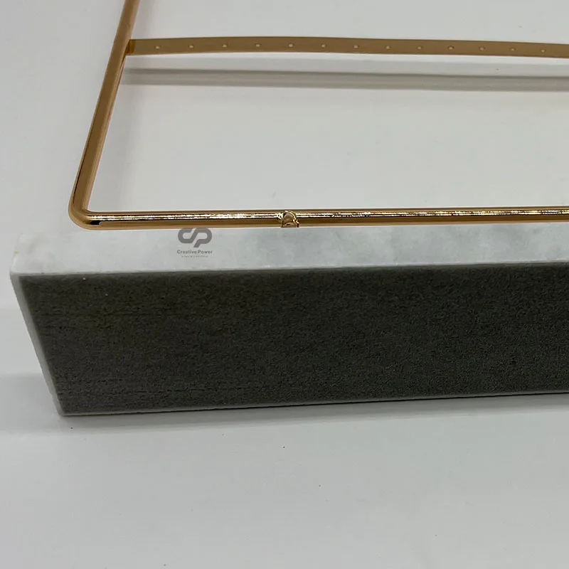 Custom marble jewelry display earrings display stands rose gold and marble jewellery stand