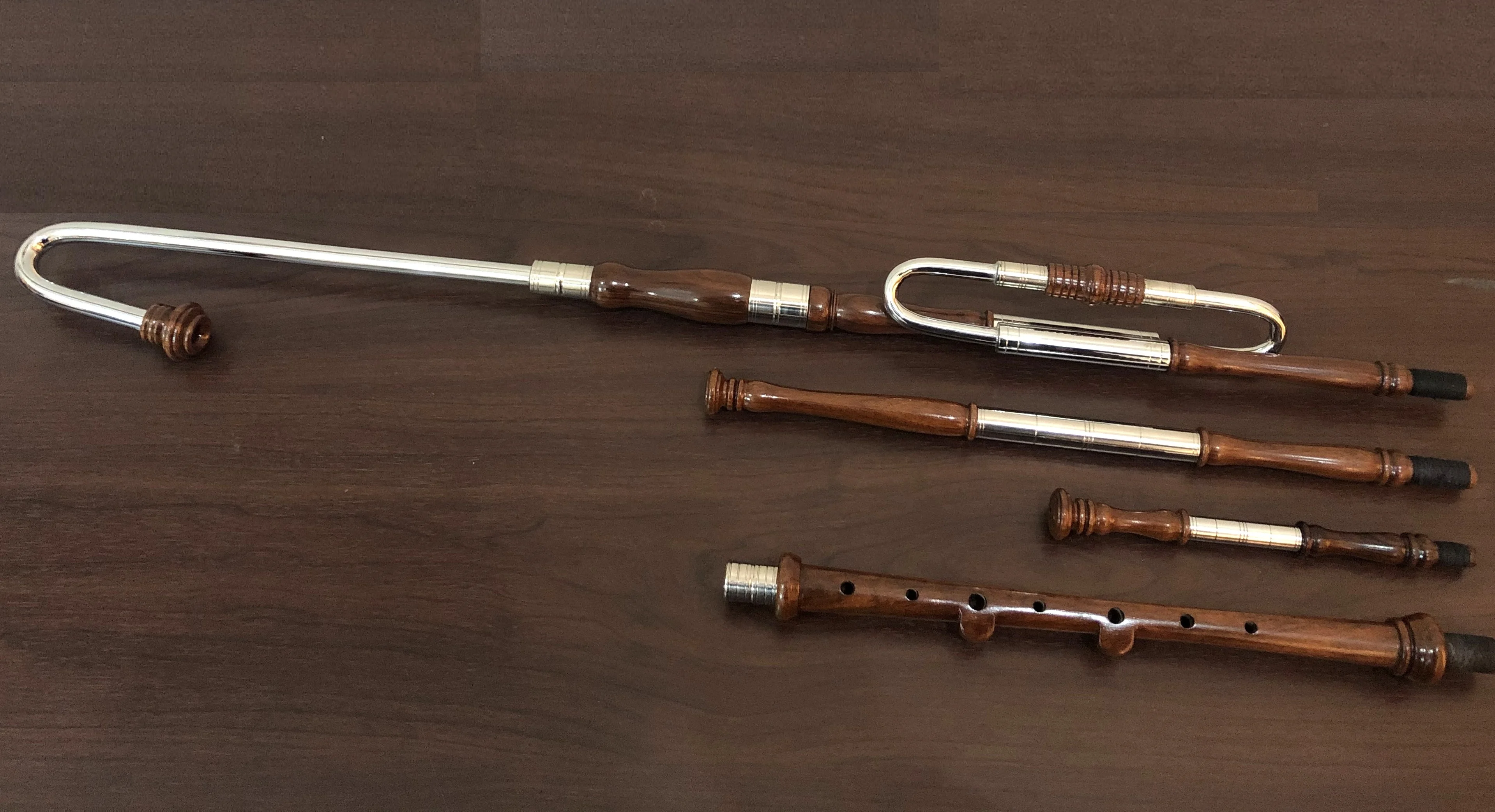 Uilleann Half Set Bagpipe | Complete with Chanter, Drones, Bellows, Leather Air Bag, Reeds and Carry Bag | Geoffrey