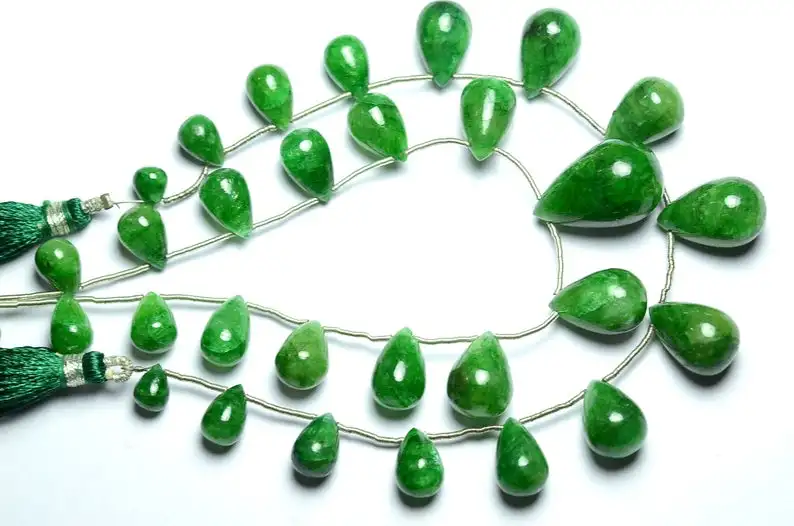  Изумрудные Гладкие бусины Beryl Tear Plan 7x10 мм до 10x15 8 5 дюймов нитка изумруд для изготовления ювелирных изделий