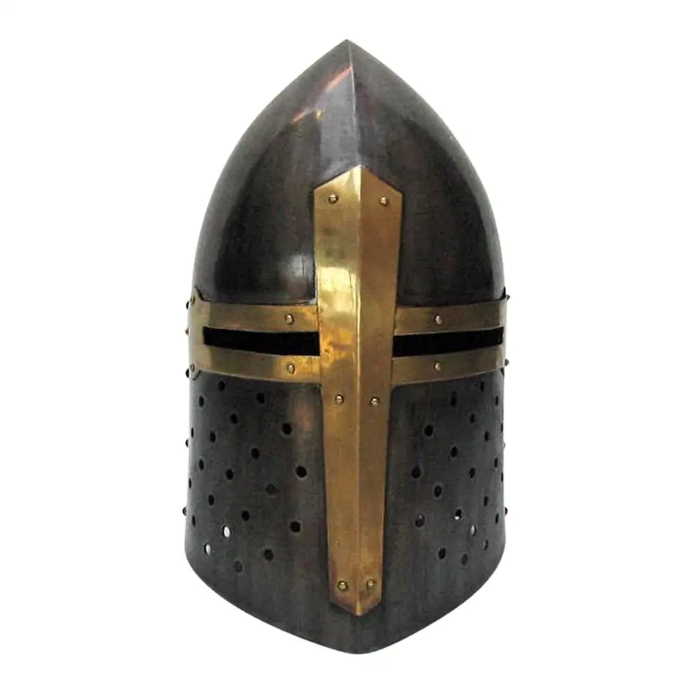
Medieval Leather Dark Ages Armor Helmet with Chainmail 