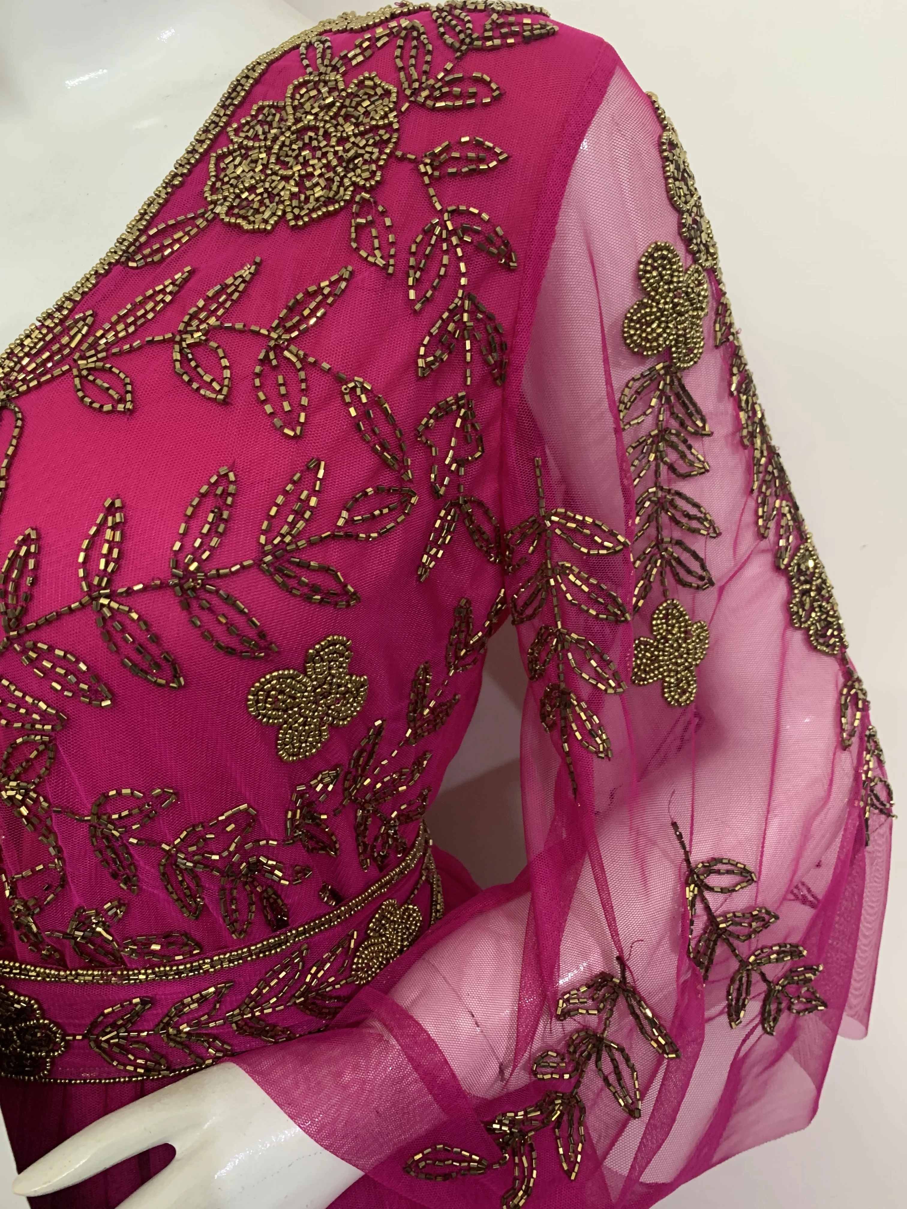 Luxe Sequin & Bead Dress Women Stage Casual Long Flare Sleeve Dress Prom Formal Evening Dresses Sexy Bridesmaid Wedding Party