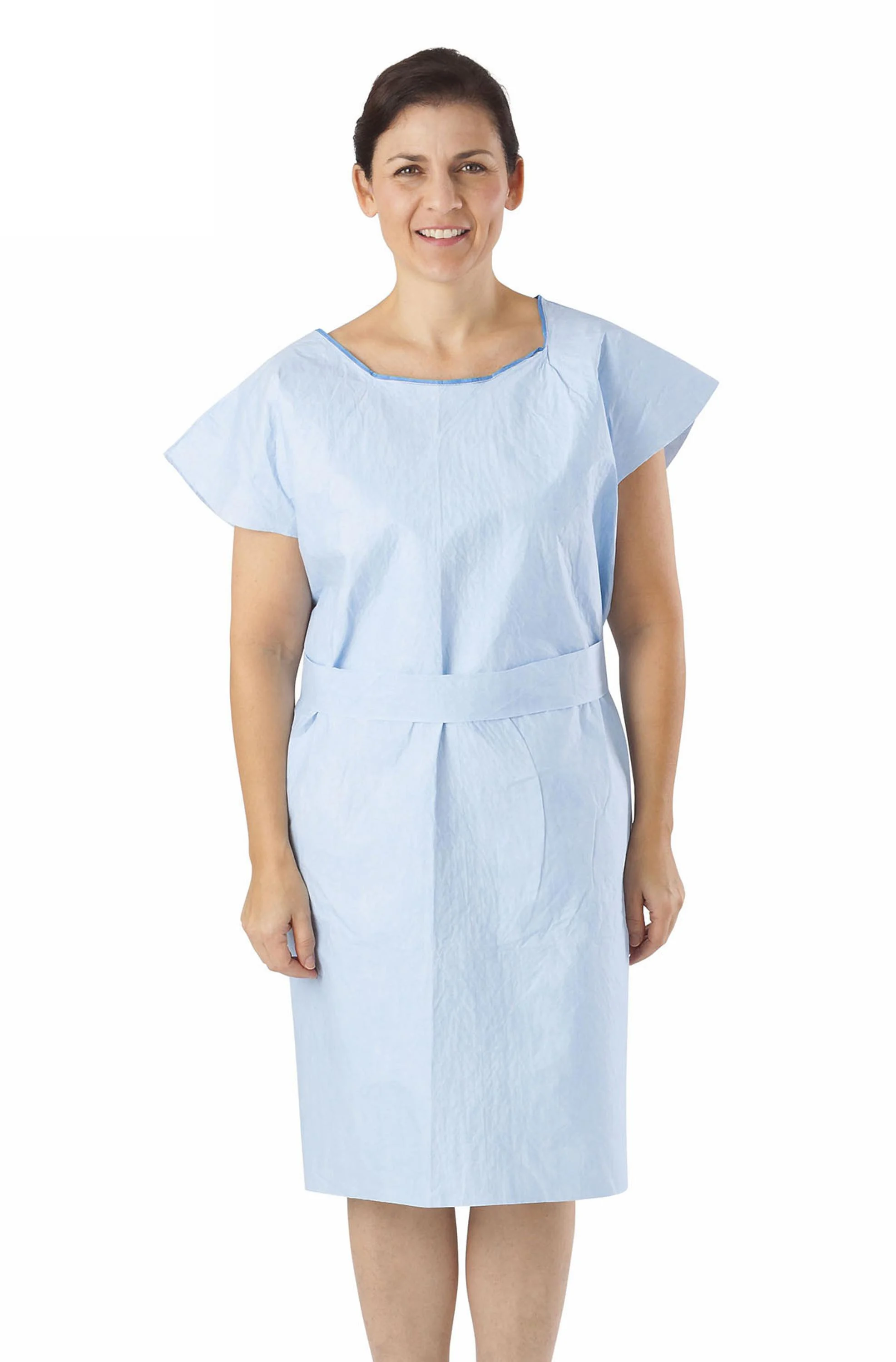 Medical Disposable Non-woven Hospital Clothing Patient Gown OEM ODM Stretchy Spandex Medical Scrub Set Hospital Uniform