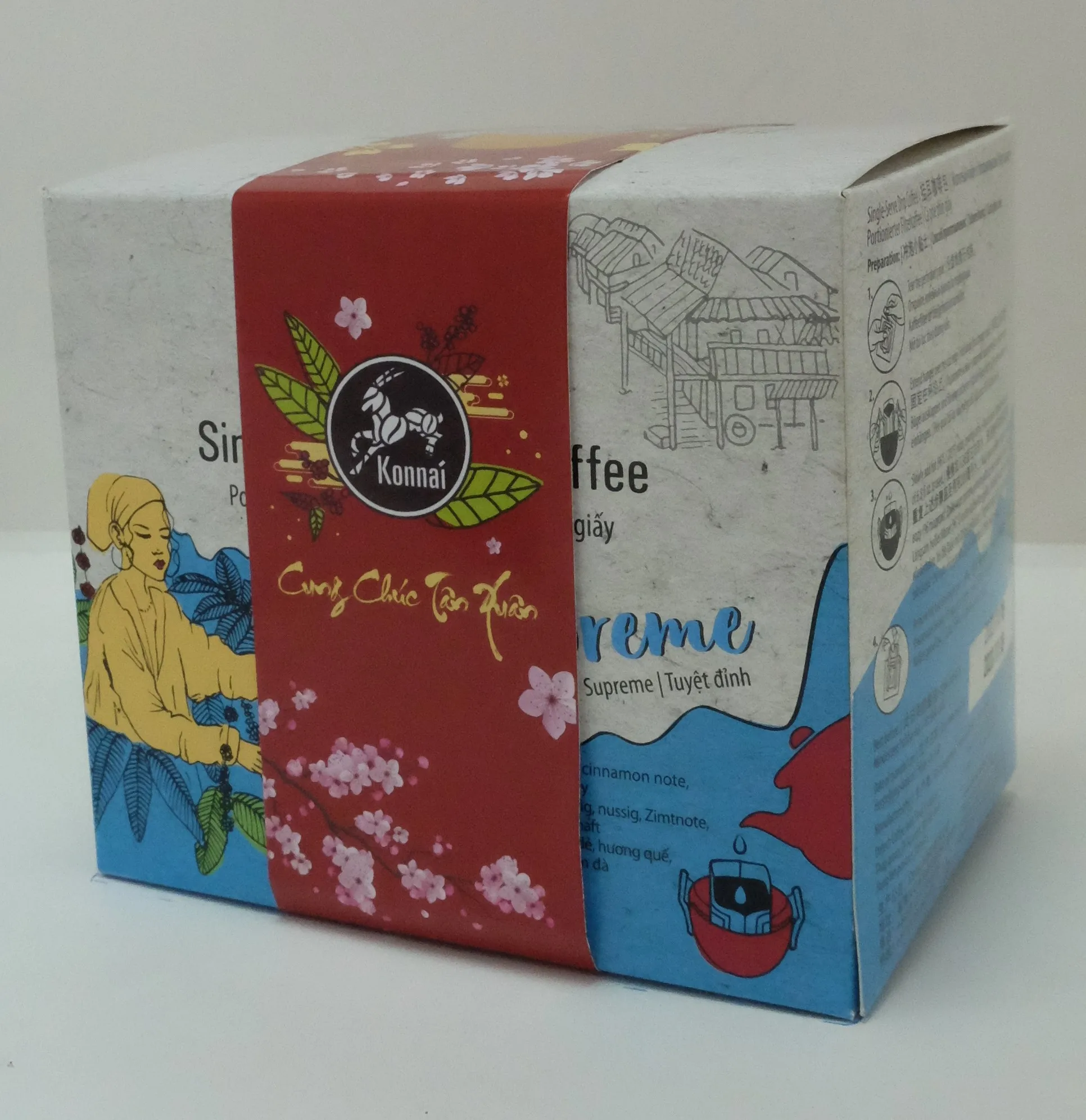 Капельного кофе фильтр мешки портативный бумажный стиль уха висит чашка кофе фильтр-арабика-Supreme