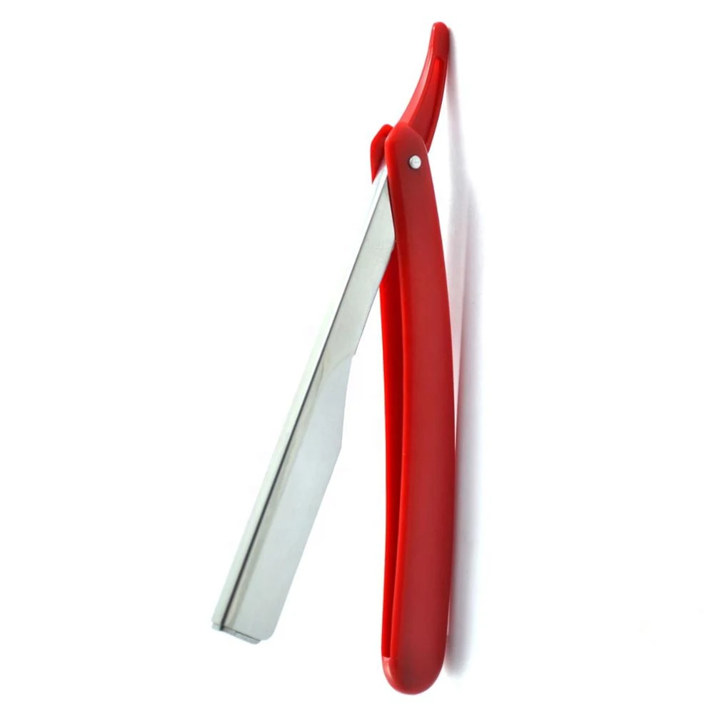 Straight barber razor with plastic handle/Barber razor with plastic handle