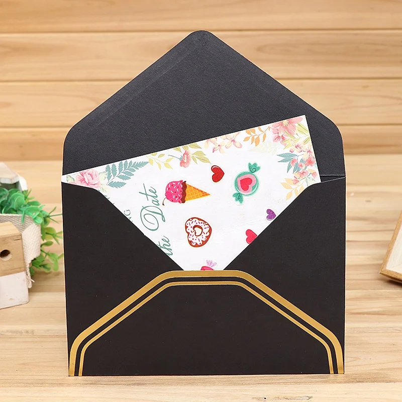High Quality Kraft Paper Envelope with Wax Seal for Business Invitations and Wallet Letters