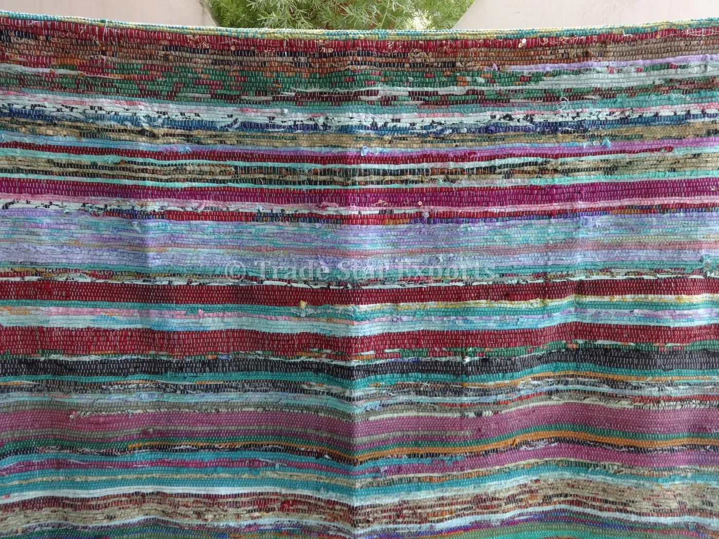 Hand woven indian dhurrie chindi rugs carpets vintage rug flooring wholesale yoga mat