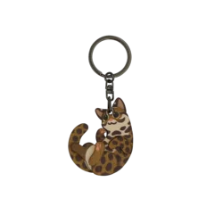 Деревянный деревянный брелок с леопардовым котом, сувениры, подарок