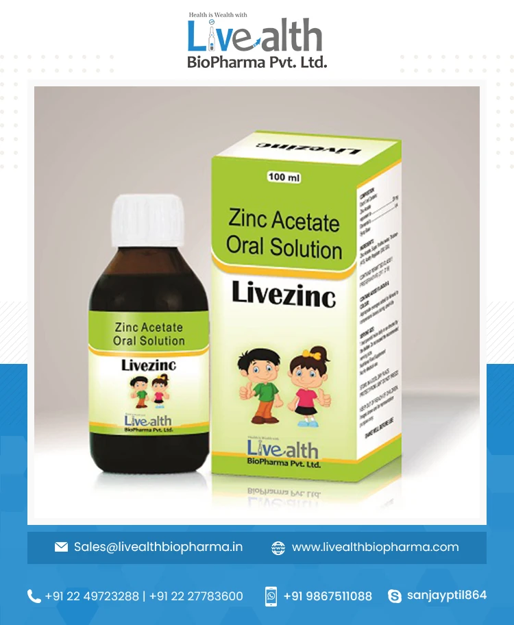 Лучший раствор орального сиропа цинка Livezinc купить по низкой рыночной цене