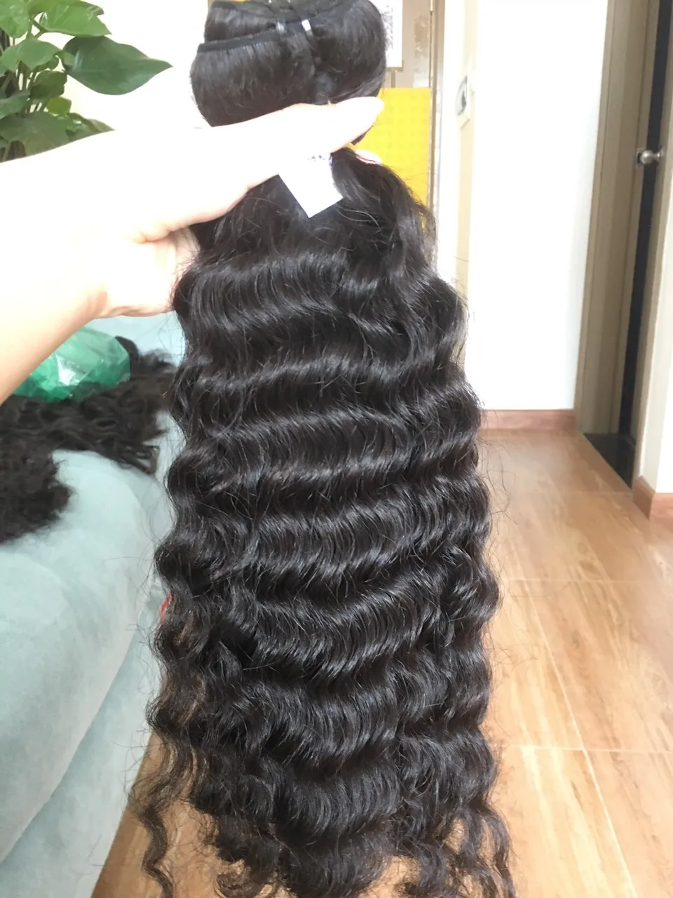 Лучшее качество пряди волос с глубокой волной вьетнамские волосы красивые шелковистые