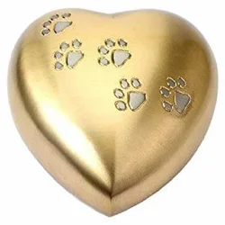 Gold Animals Heart Shape Luxury Metal Urns
