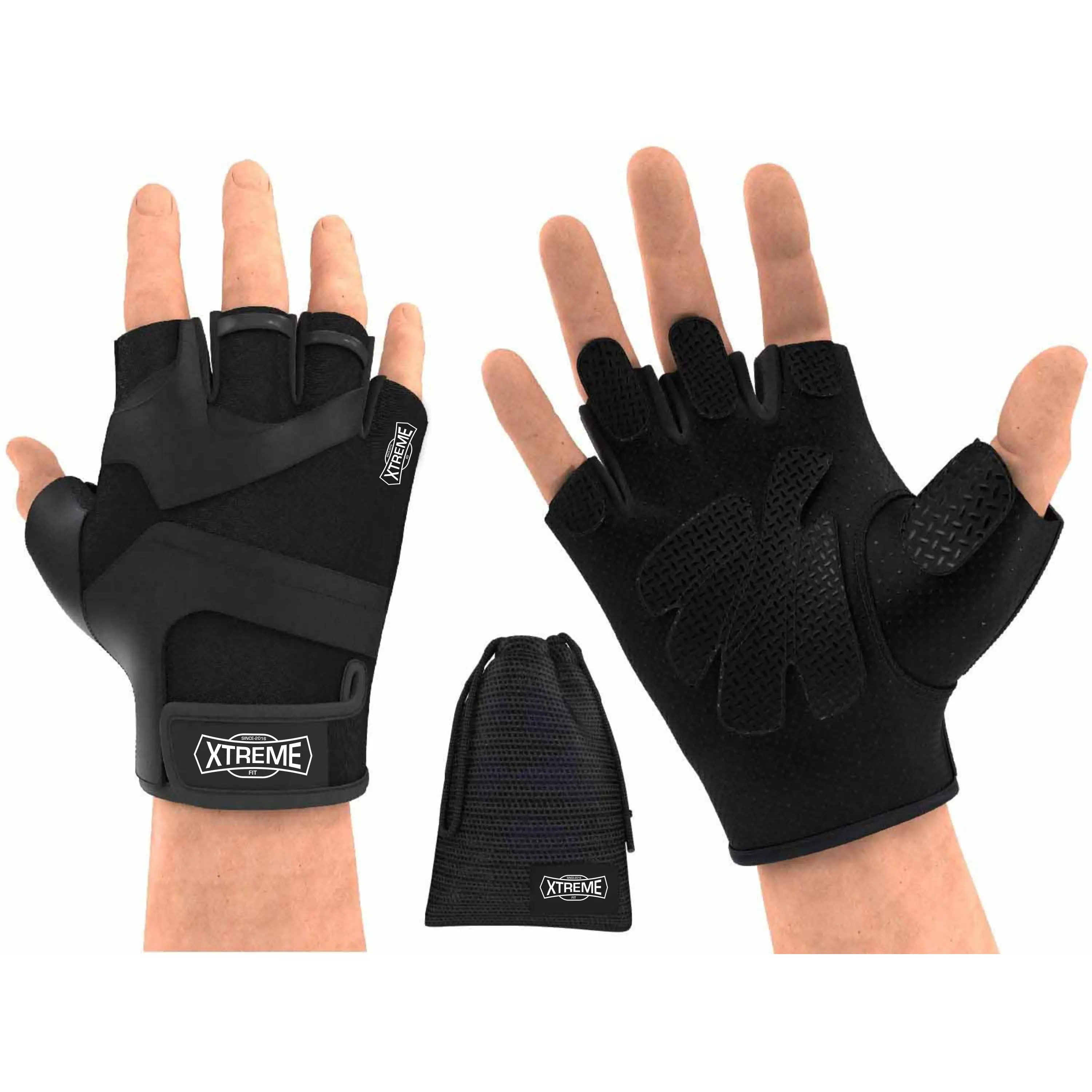 Durable Fitness Workout Weight Lifting half Finger Gloves Adjustable wrist wrap Men Women Home/Gym Workout Gloves