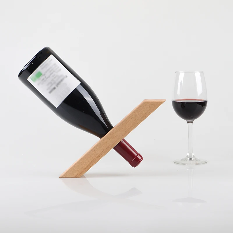 Unique style desktop custom wood wine rack / wine stand