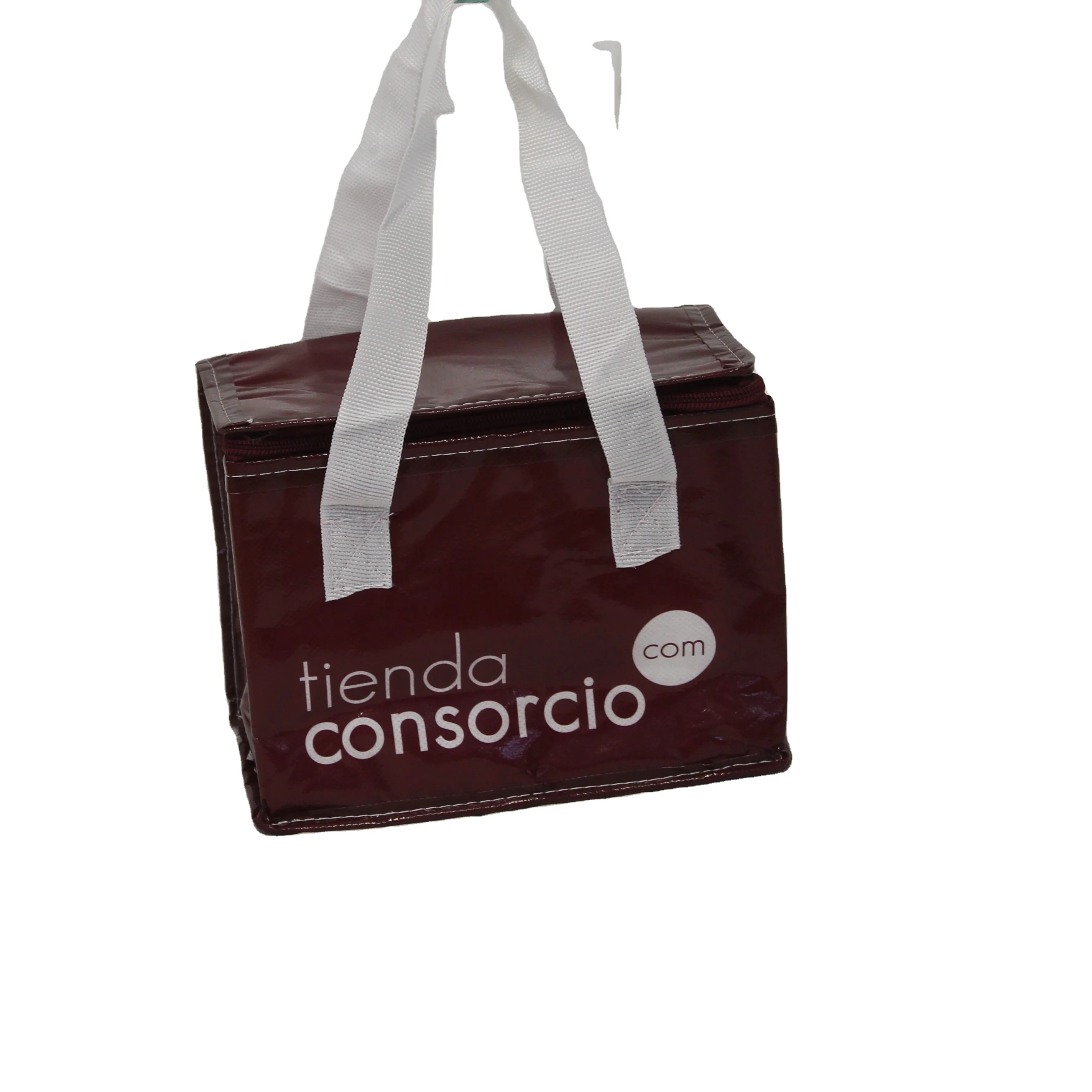 Wholesale Eco-friendly Reusable Customized Logo Printed Folding Grocery Tote Food Delivery Insulated Cooler Lunch