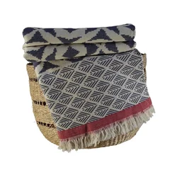 Premium Quality Jacquard Single Blanket Sofa Cover and 130x200cm Turkish Cotton Towel