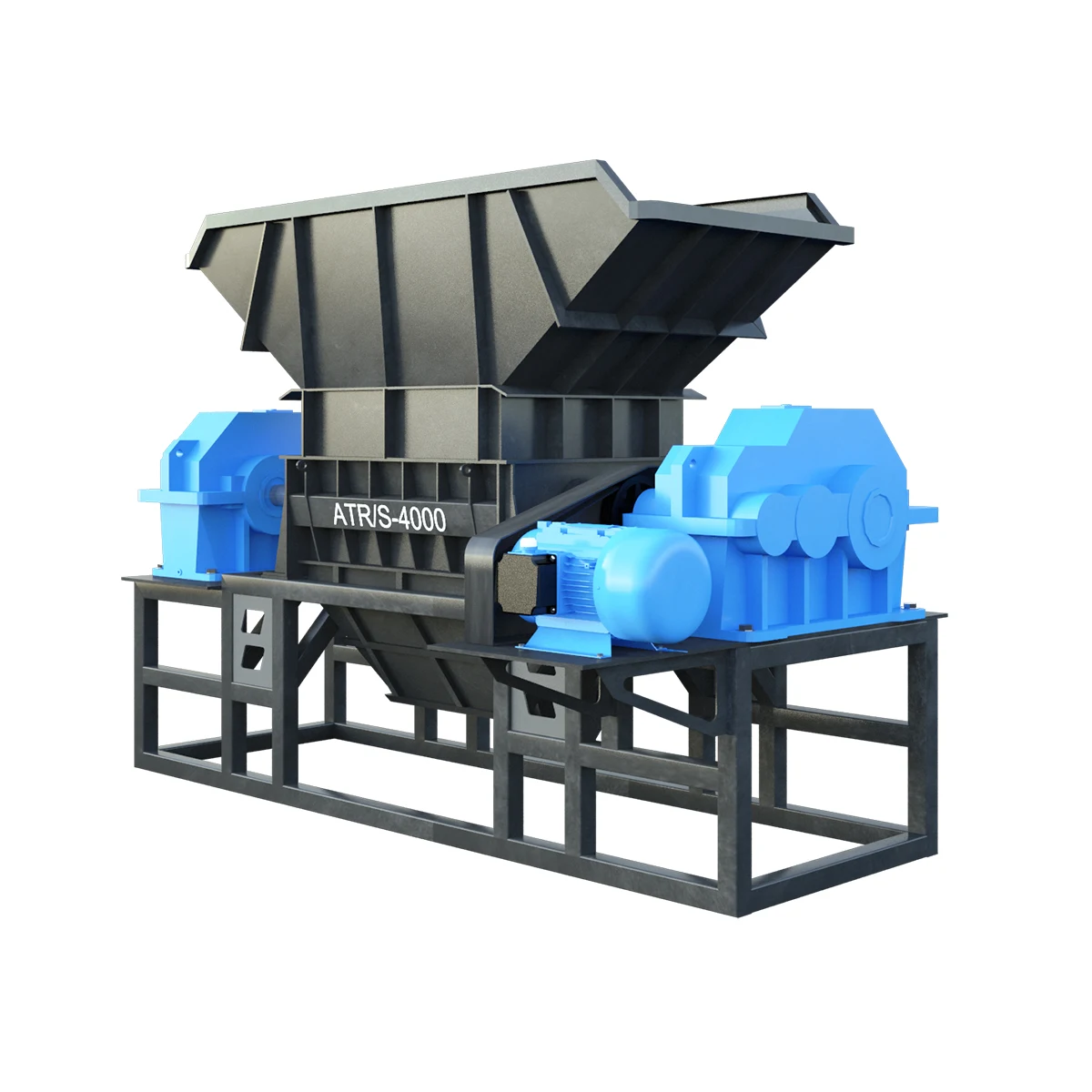 Two-shaft industrial Shredder ATR/S 4000 recycling for construction, household waste & other solid waste processing