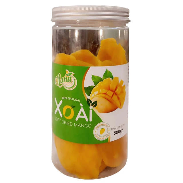 Dried mango packed in plastic jar 250g-500g