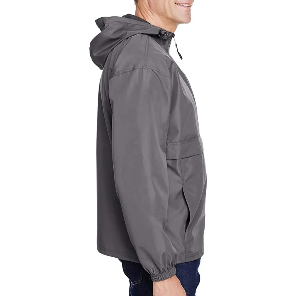 Wholesale Custom Windbreaker Hip Hop Streetwear Men 100% Polyester jackets Casual Fit Outdoor anorak Jacket man