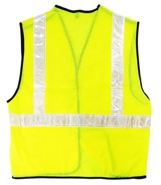 OEM High Visibility Safety Vest with Reflective Strips Neon Yellow Color