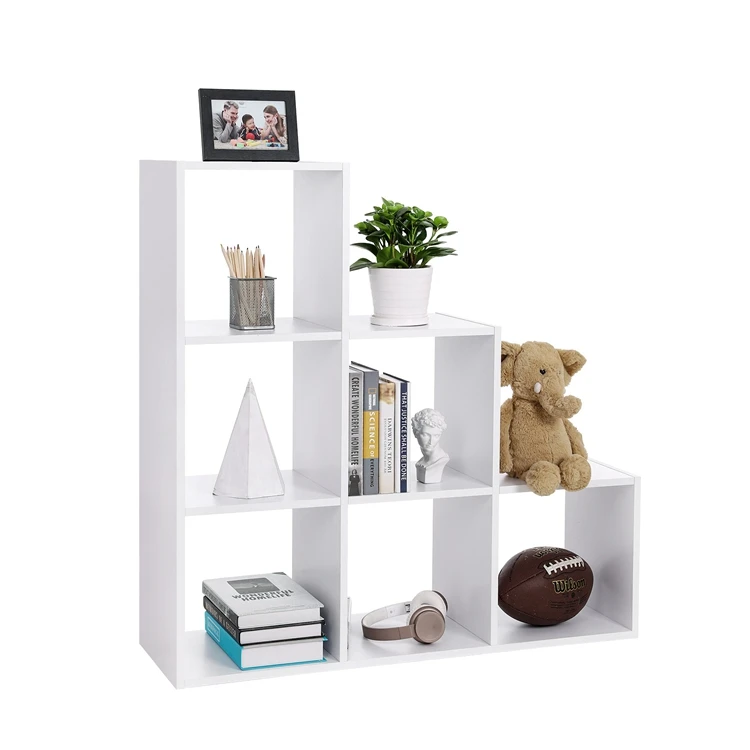 VASAGLE design book shelfl Display Shelf white wood cube bookcase shelf