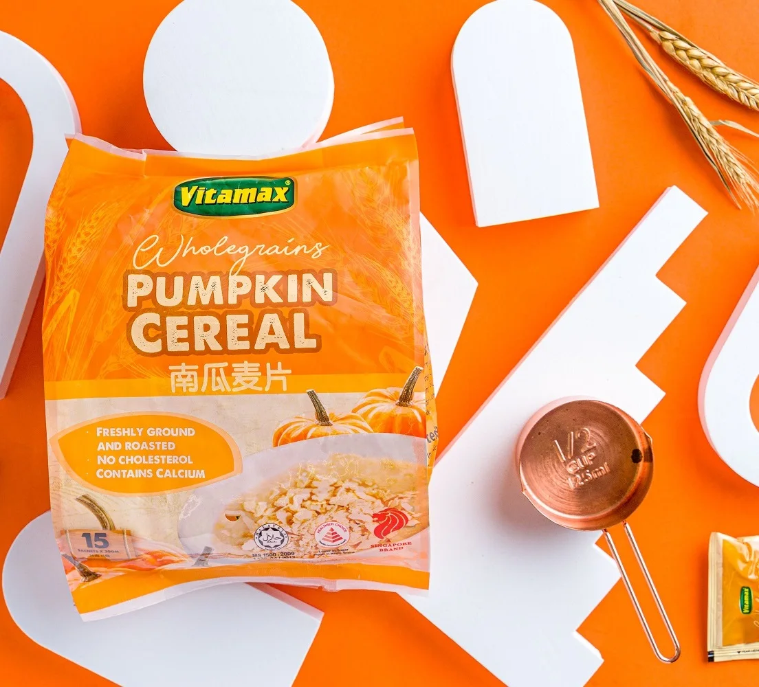 Малайзия высокое качество OEM гладкий вкус завтрак овса пшеница запеченный витарас мгновенное приготовление зерен тыквы хлопьев 30 г x 15 с 20p
