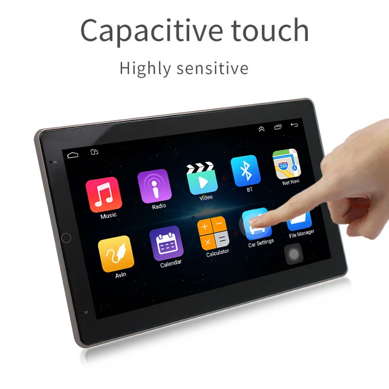 Android 10.1 Inch Auto Rotating Screen Stereo System GPS Navigation Car Dvd Player