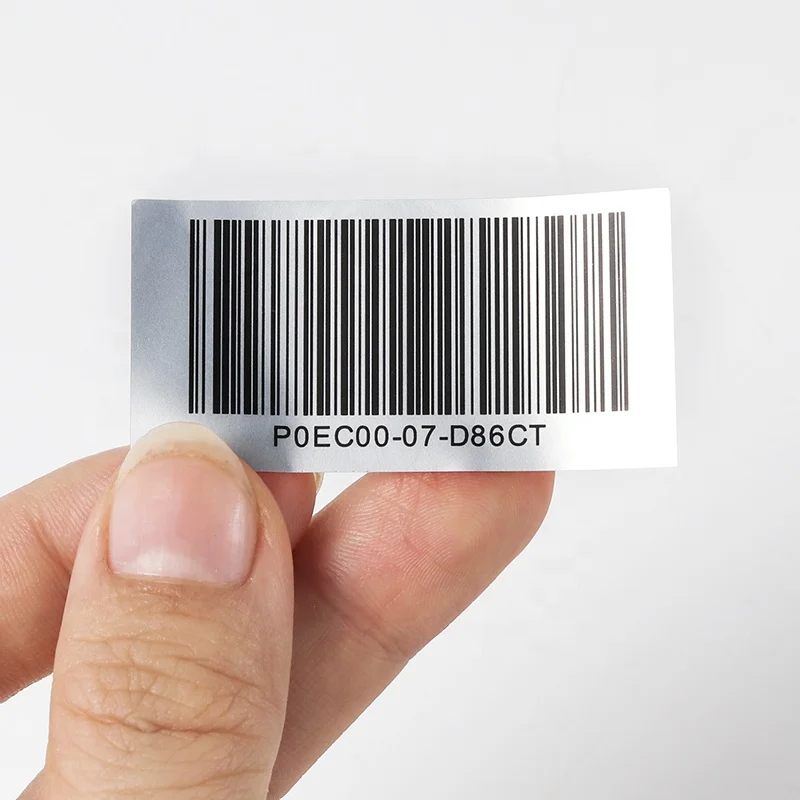 Custom matte silver heat resistant barcode sticker labels heat-resistant adhesive multilayer label bar code label sticker