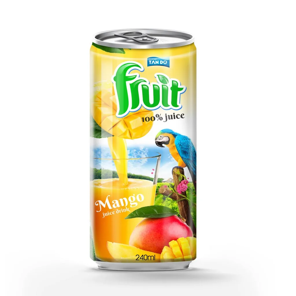
Beverage Alu canned mango puree fruit drink your own drink 