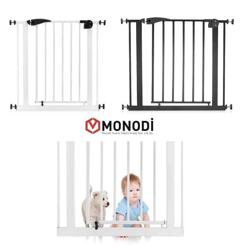 2023 Factory Direct Sale Customizable Baby Safety Gate Kids Self-Closing Safety Doors Plastic Metal Trending OEM Product