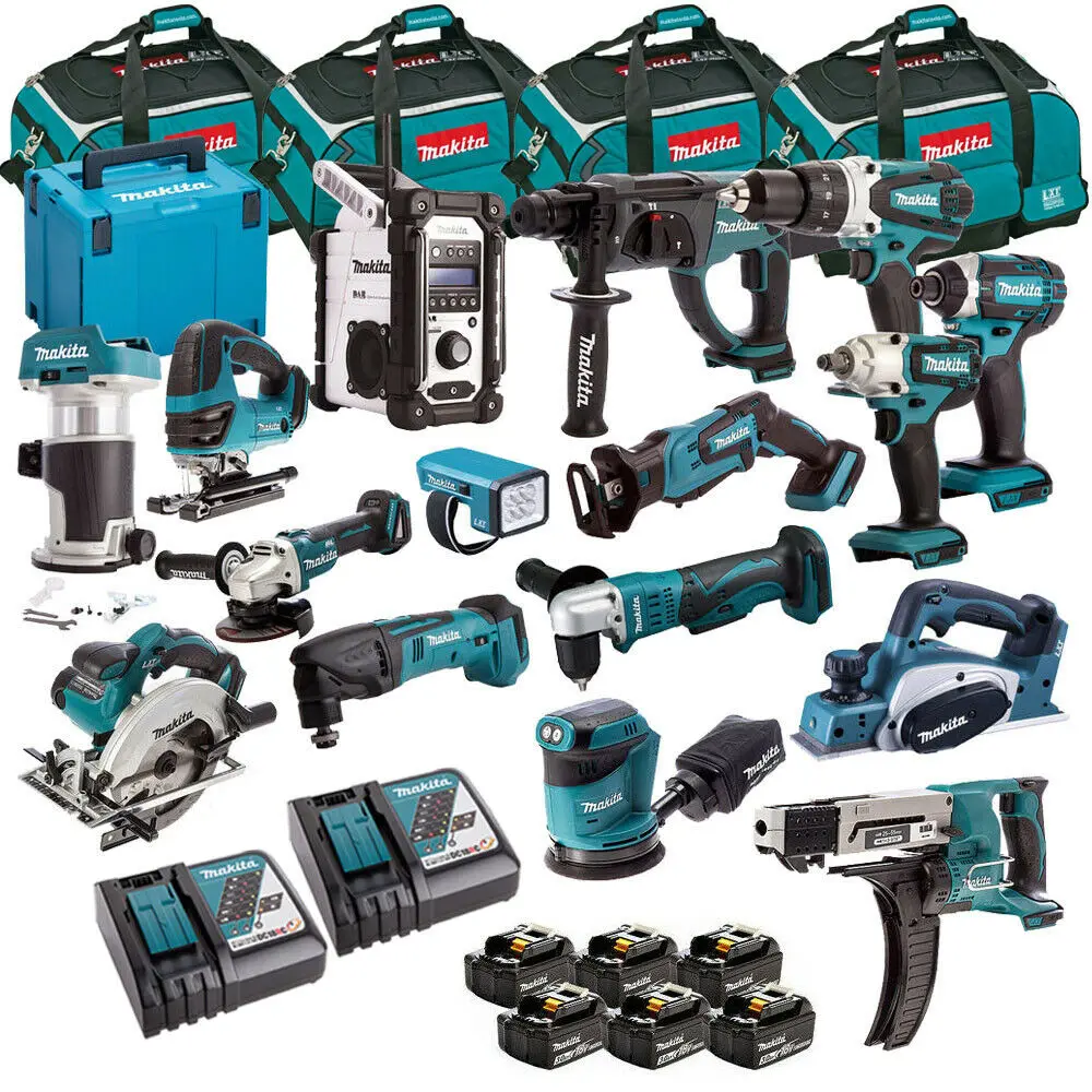 
100% NEW MakitaS 18V Li-ion Diamond 16 Piece Combo Kit + 6 x 3.0Ah 2 x Charger & 4 x Bag 