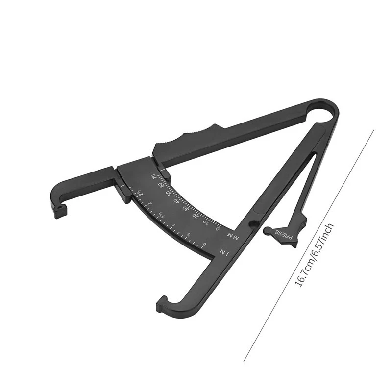 Measurement Equipment 2pc Body Fat Caliper Monitor Mass Measuring Tape Tester Skinfold Fitness