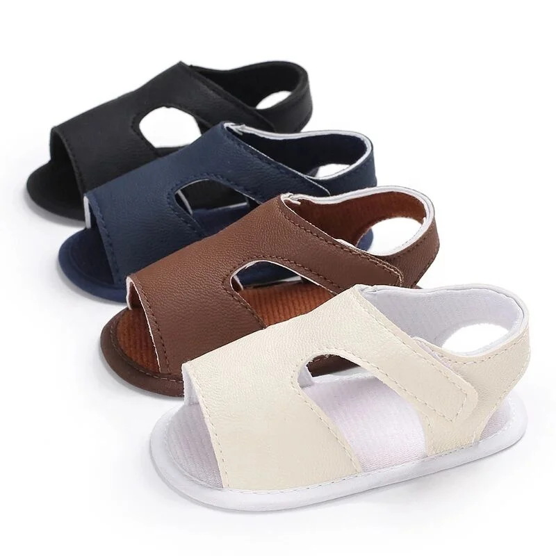 Soft Newborn Barefoot Infant Toddler Summer PU Baby Girl And Boy Sandals