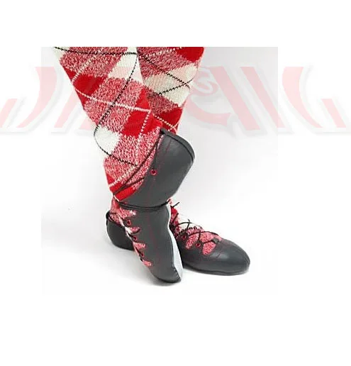 Eco-friendly material irish ghillies leather dance pomp shoes