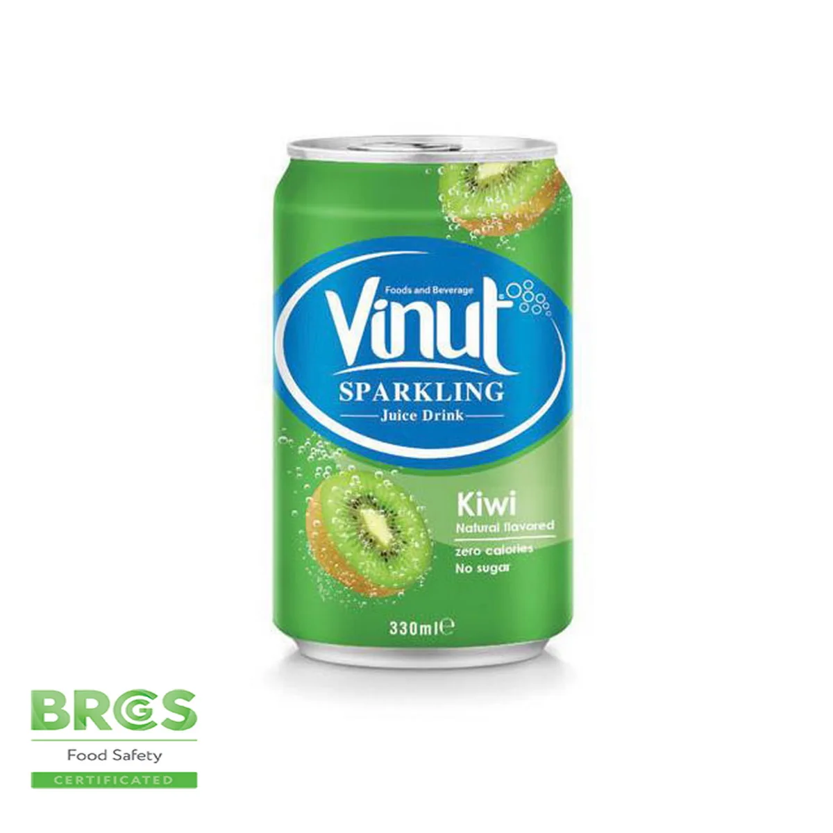 Low MOQ Best Selling Vinut Canned Sparkling Water Kiwi Juice Drink 330ml OEM/ODM Service Free Samples Fast Delivery