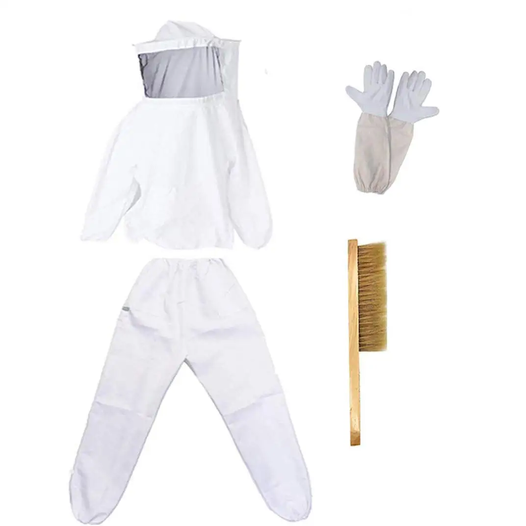 Cotton Coverall hooded beekeeping suit beekeepers protective clothing honey bee clothes suit for beekeepers