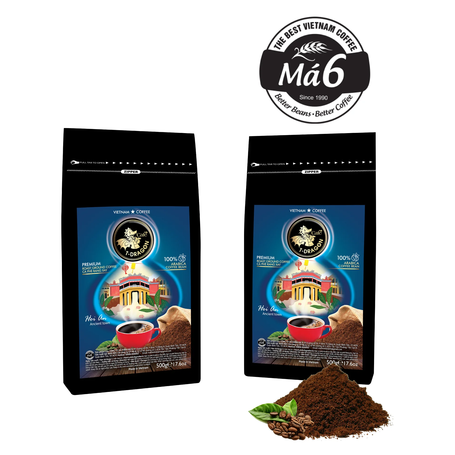 T-DRAGON COFFEE - ARABICA PREMIUM  ROAST AND GROUND COFFEE - 500GR From Wholesale Vietnam