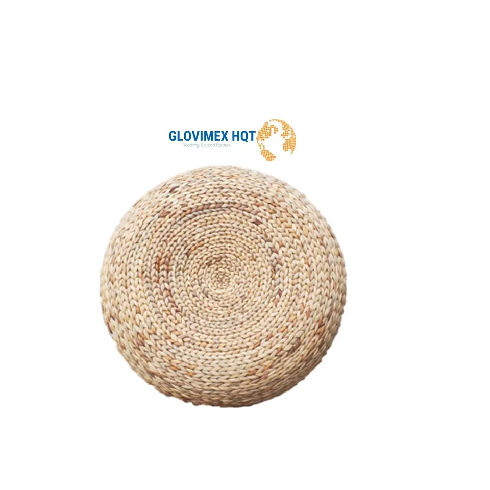 Unique Seagrass Water Hyacinth Foot Stool Outdoor Cushion Convenient & Versatile For House Floor