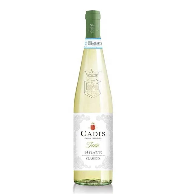 Italian white wine - Soave Classico Fitta DOC - Cadis - Glass Bottle 0,75 - Color: Straw Yellow - Palate: Dry