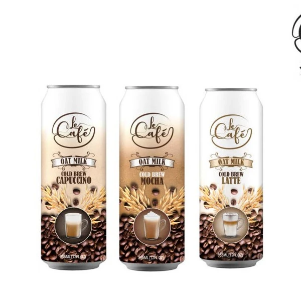 Le Cafe - Ready To Drink Cold Brew Coffee Oatmilk Lactose Free Cappuccino Mocha Latte 355ml Canned - Premium Healthy Drink