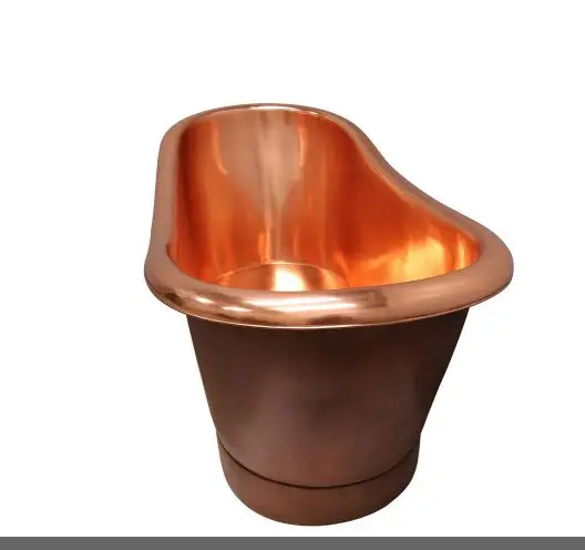 Manufacturer of Copper Bathtub Custom Made Hand Hammered Copper Hot Tub Shiny Copper Bathtub