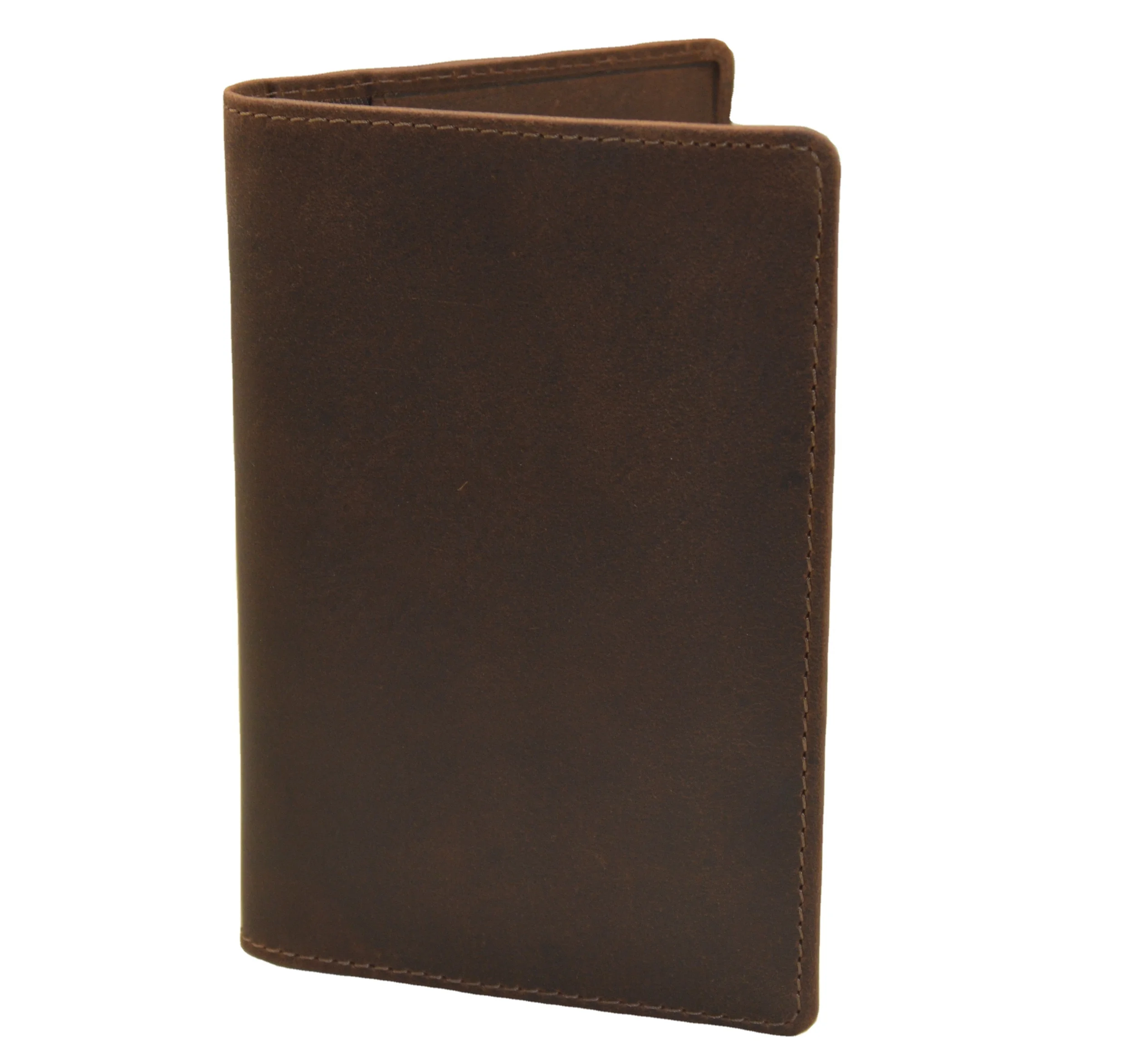 Travel Passport Cover Bifold Wallet Genuine Leather Passport Holder Vintage Custom Logo RFID Blocking Real Leather Brown 500pcs