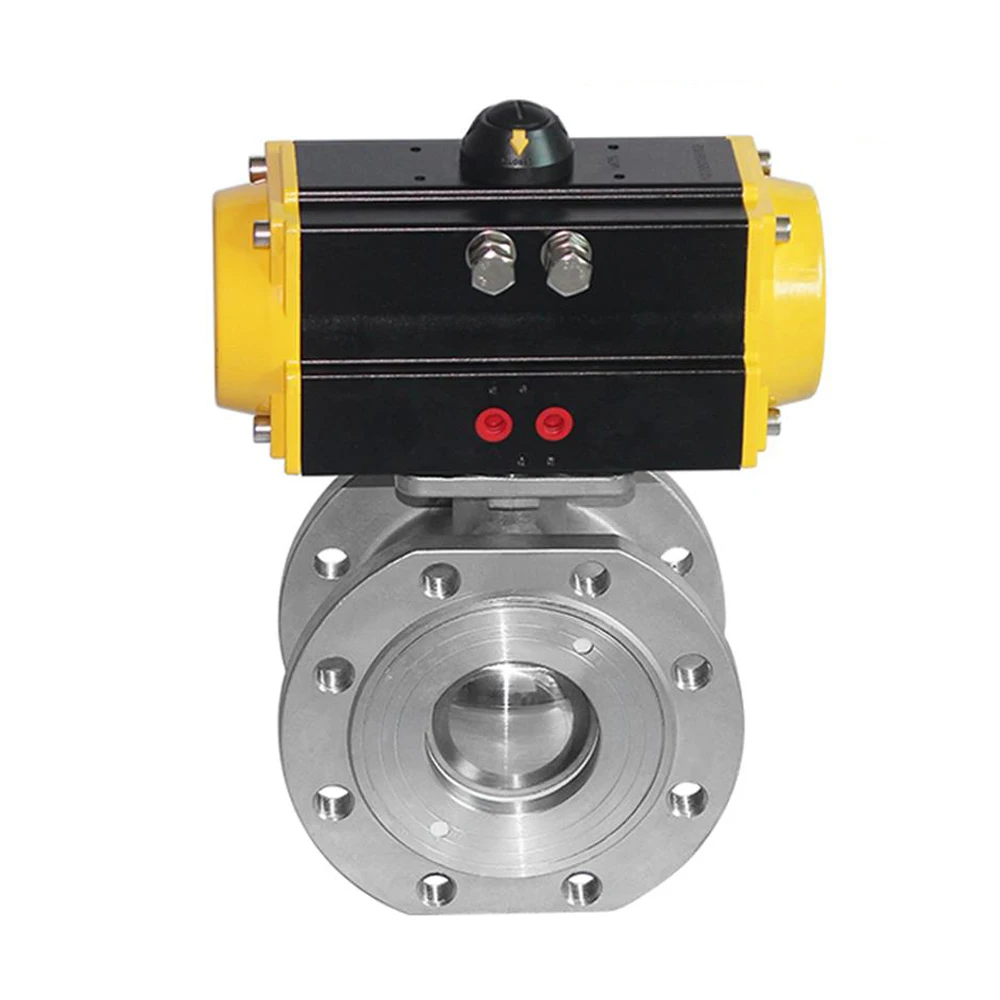 PN16 Stainless Steel WCB Italy Ultra Thin Short Type Pneumatic Rotary Actuator Operated Wafer Type Ball Valve