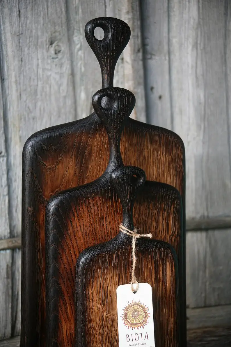 Оптовая продажа набор из 3 деревянных досок разделочная доска прямоугольной формы коричневая по хорошей цене