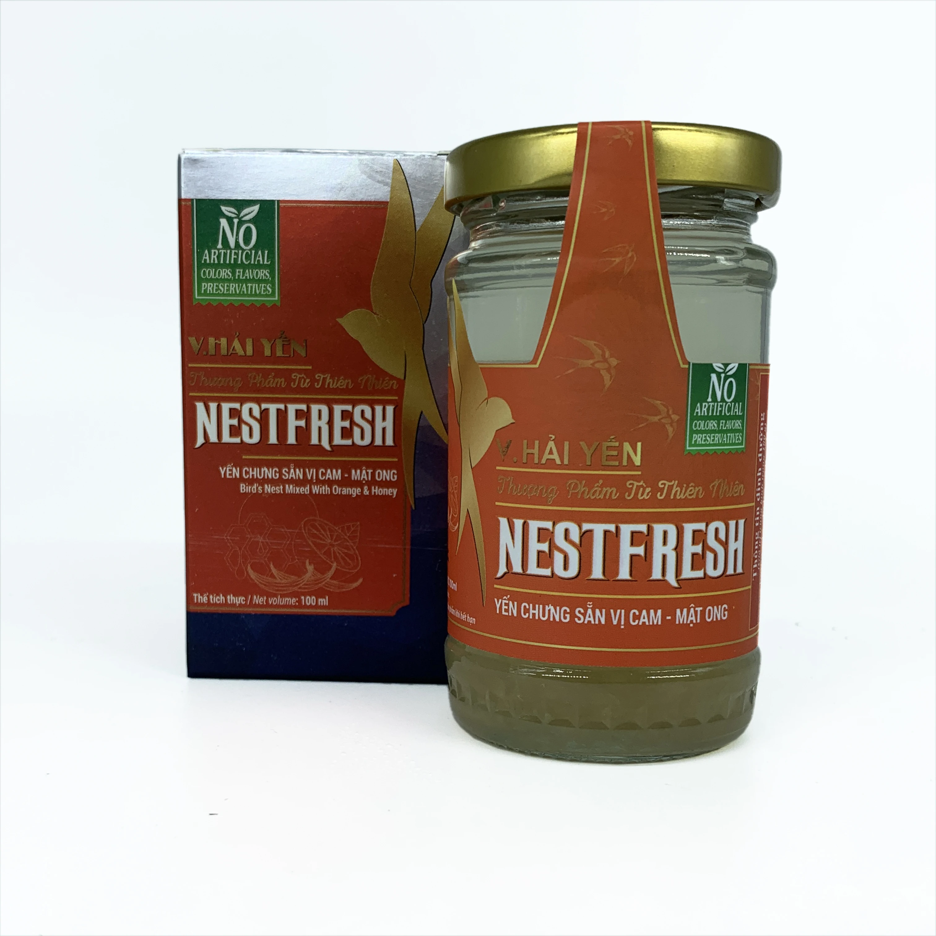 Продукты для здоровья, птичье гнездо NESTFRESH смешанное с апельсином и медом из Вьетнама