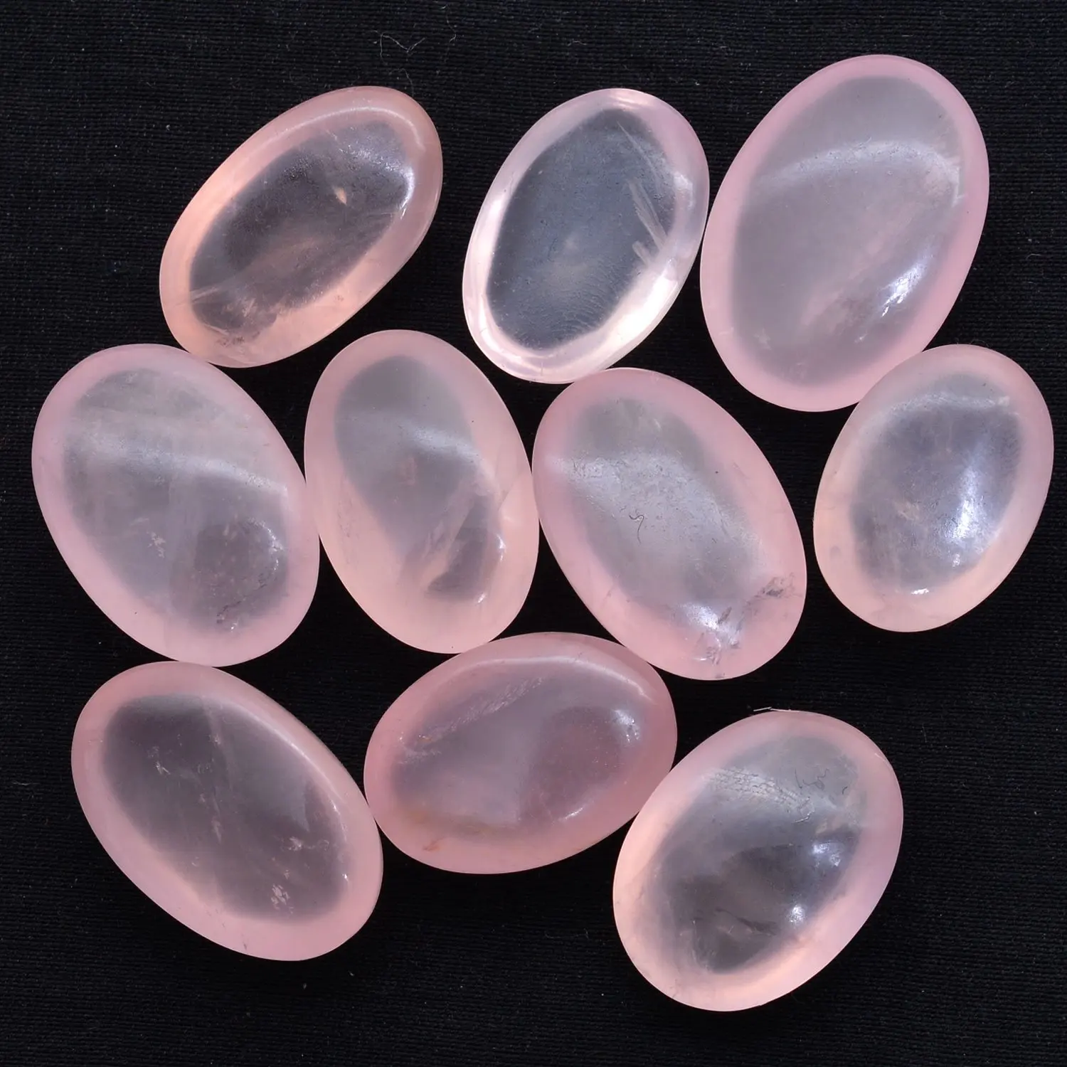 Натуральный розовый кварц 7x9 мм овальный кабошон свободный драгоценный камень цвета шампанского бриллиант цепочка перламутровый черный