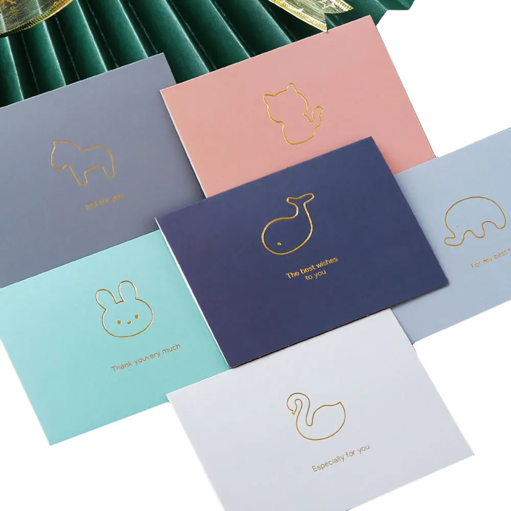 Custom Printing Black Matte Gift Greeting Paper Card For Holidays Thank You Cards And Stickers