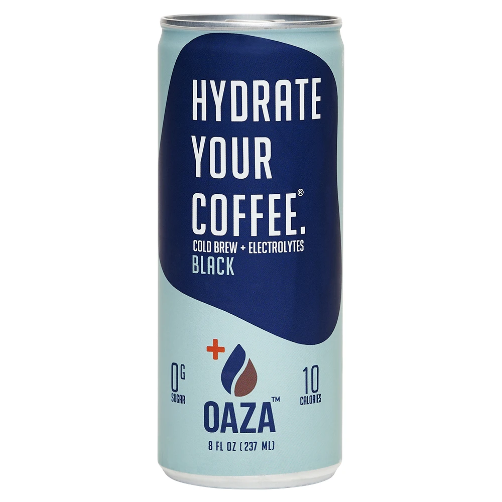 OAZA High Performance Cold Brew Hydrate your Coffee Ready to Drink 8 Fl Oz Pack of 12 (Black)