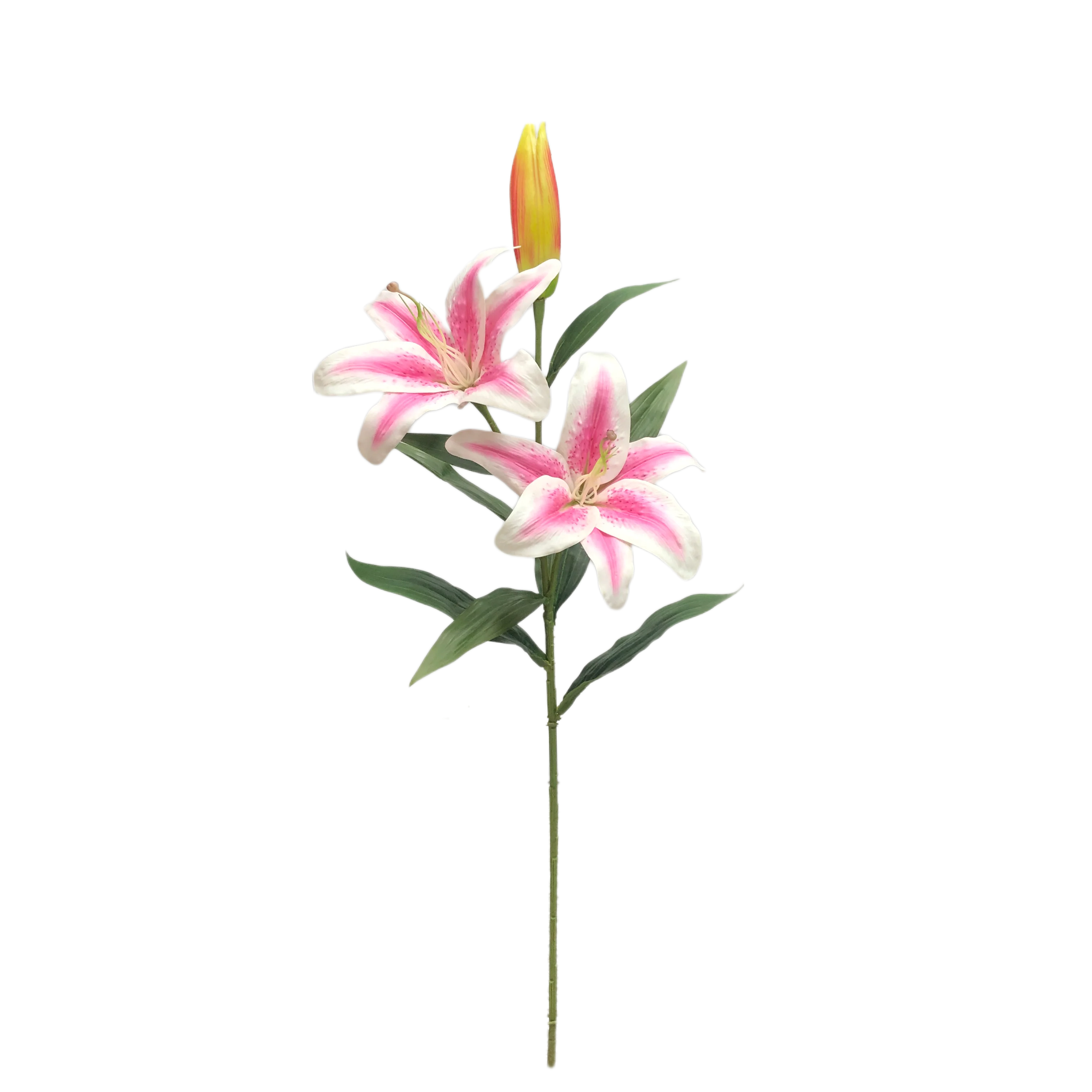 Real Touch Easter Artificial Wholesale Lily, Handmade Decorative Artificial Flowers For Gift Packing